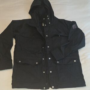 Burton Snowboards Anorak Men's Black Hooded Jacket, Large